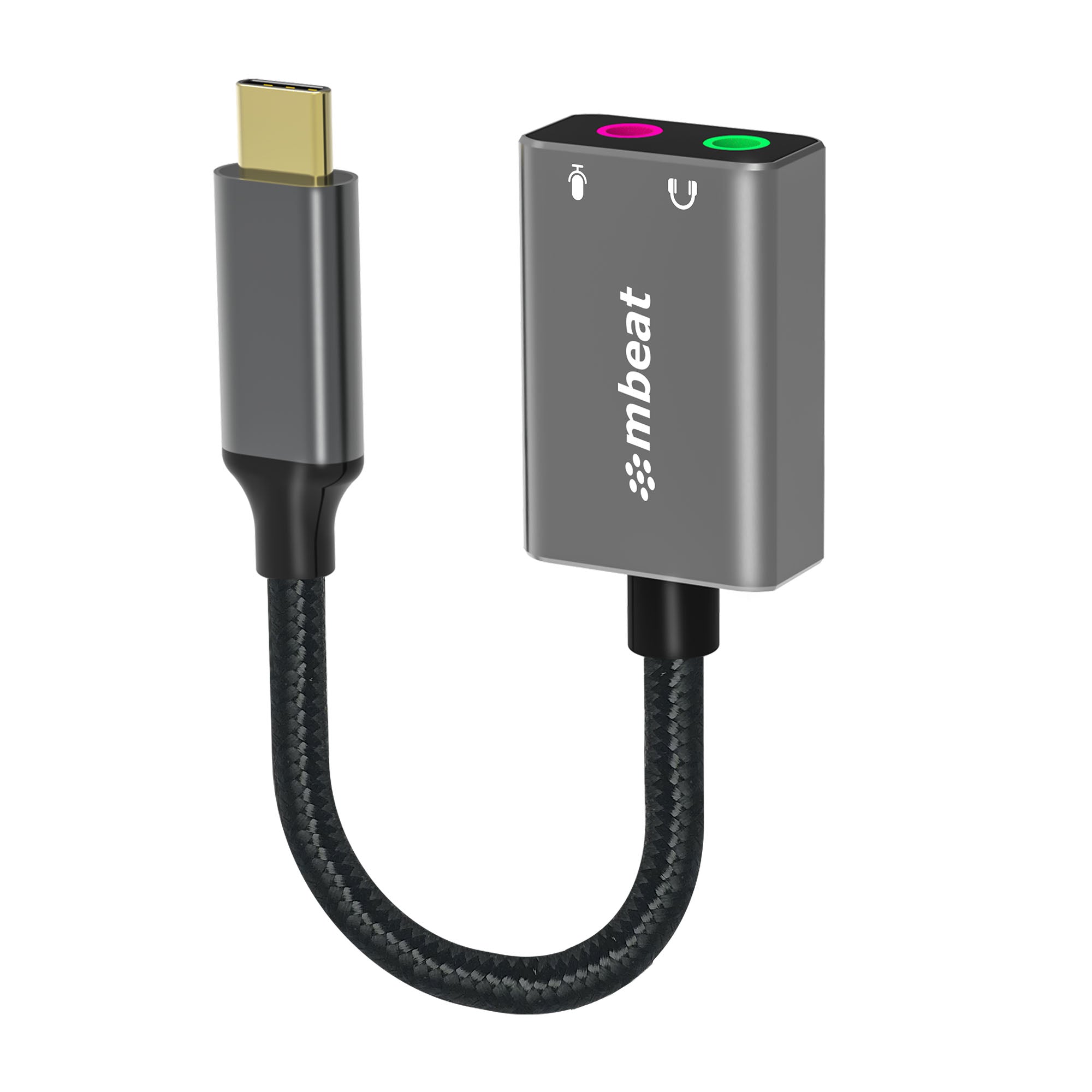 mbeat Elite USB-C to 3.5mm Audio and Microphone Adapter -  Adds Headphone Audio and Microphone Jack to USB-C Computer, Tablet Smartphone Devices mbeat Elite USB-C to 3.5mm Audio and Microphone Adapter -  Adds Headphone Audio and Microphone Jack to USB-C Computer, Tablet Smartphone Devices